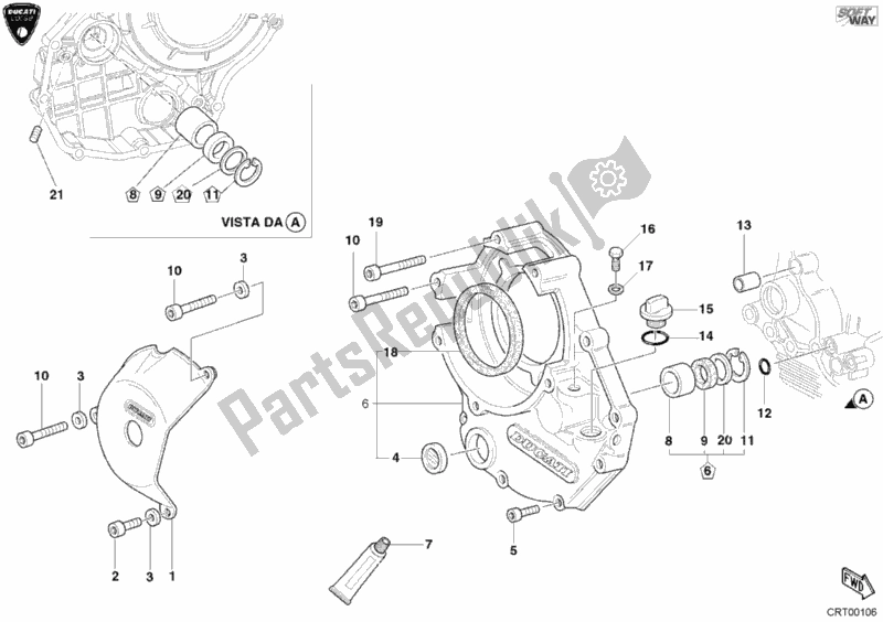 Todas las partes para Tapa Del Embrague de Ducati Superbike 998 RS 2002